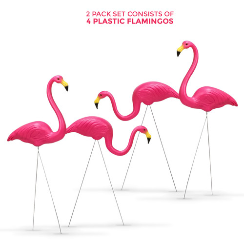 Garden flamingo pair - garden,