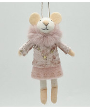Mrs Mouse Pink Ornament Felt