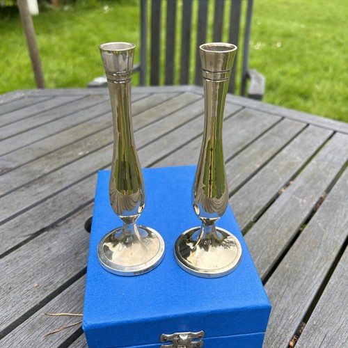 Pair silver plated bud - silver,