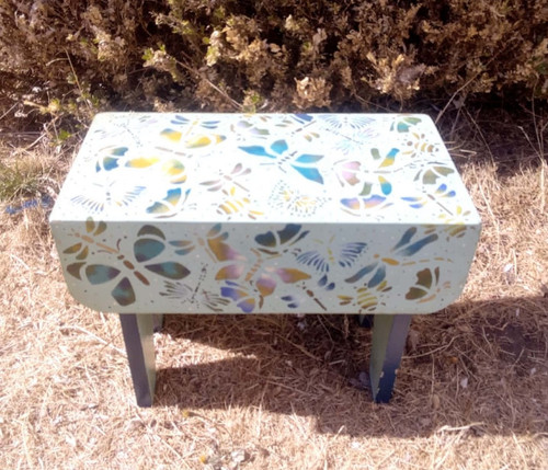 Small vintage wooden - , painted