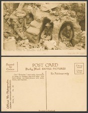 WW1 Daily Mail Old Postcard Tommies Tommy at Home in German Dug-Outs Soldiers 29