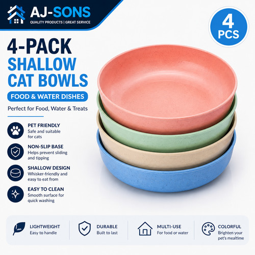 Pack shallow cat bowls - cat,