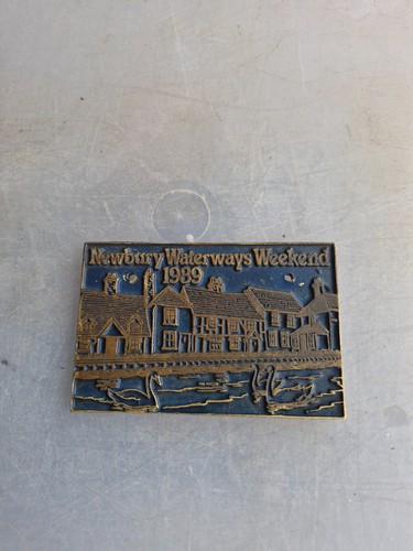 Brass plaque canal boat - canal,