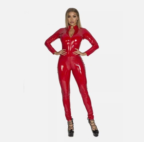 Women shiny pvc bodysuit faux - women,