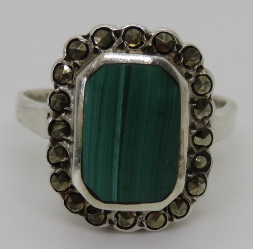 Sterling silver malachite - , &