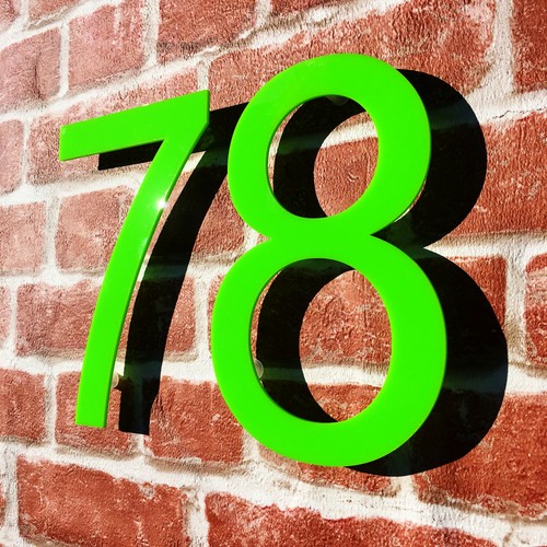 House number arial acrylic - house,