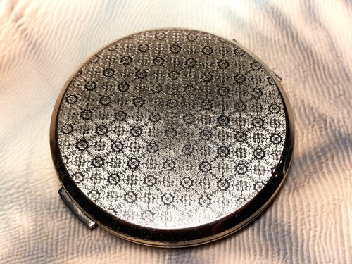 Floral silver tone