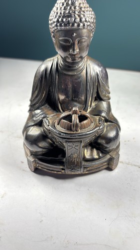 Antique bronze buddah incense - bronze,