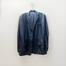Hugo Boss Black Label Vintage Mens Lambskin Leather Blazer L 44” chest 