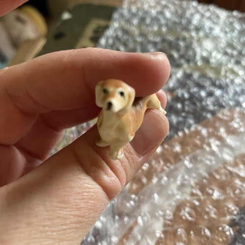 Dachshund mini figurine vtg - mini,
