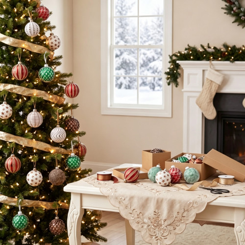 Holiday ornament balls - 12,