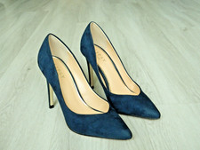 Lipsy London Ladies Court Shoes Blue Suede Size 5 / 38