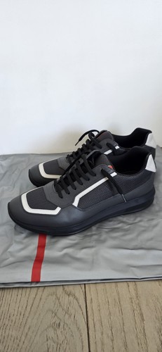 Prada leather sneakers white - prada,
