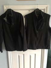 M&S Black Active Fleece Gilet & Jacket Size L