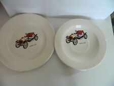 Vintage ceramic saucer and side plate with picture of Humber Classic car
