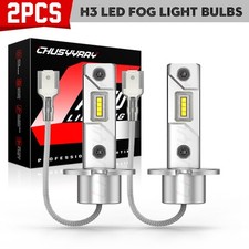 2* H3 LED Bulbs 6500K 90W