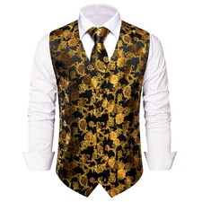 Mens Waistcoat Paisley Floral
