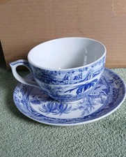 Unused Lovely The Spode Blue room Collection Large Breakfast Cup & Saucer.