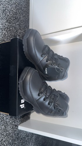 Boys firetrap black leather - boys,