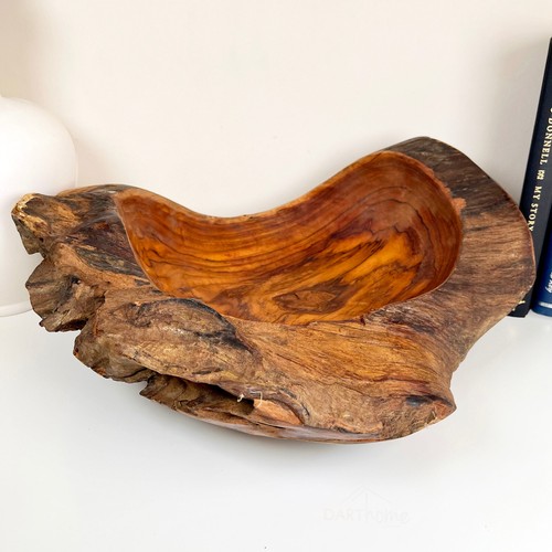 Teak root wood - wood, bowl