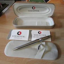 Sheaffer Prelude blue ballpoint pen in case with paperwork gwo