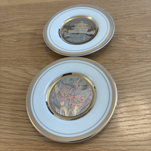 Chokin art 24k gold plates - art,