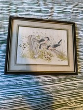 Vintage Framed Wood & Gold