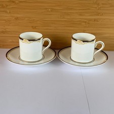 Wedgwood Cavendish Bone China Espresso Coffee Cup and Saucer x 2