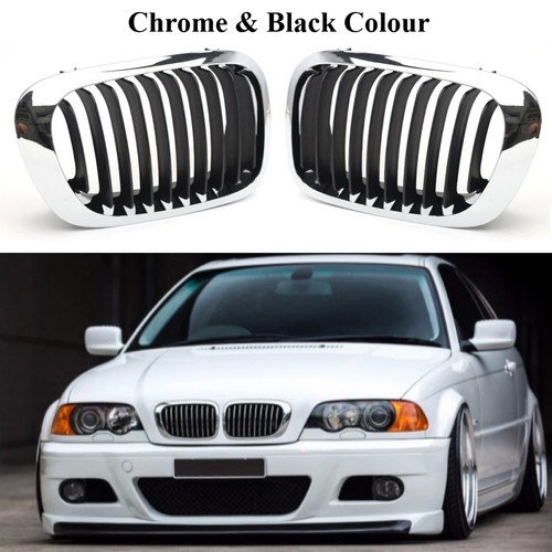 Chrome black front kidney - chrome,