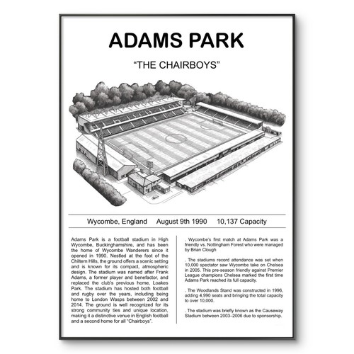 Wycombe football poster adams - wycombe,