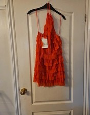Zara Red Fringe Mini Dress