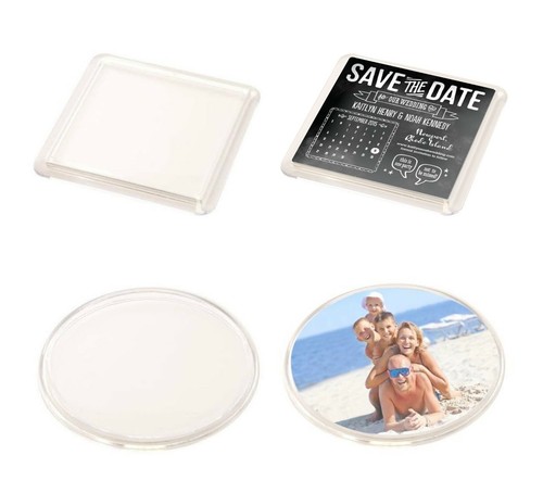 Plastic coaster blanks square - plastic,