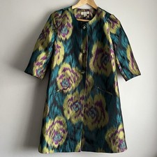 Vintage Inspired Monsoon Statement Ikat Print Dress Jacket / Coat Size: 8 Small