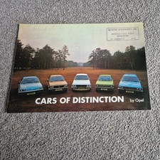 OPEL MANTA KADETT ASCONA Cars RANGE  Brochure 1970s CARS OF DISTINCTION