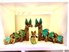 Delightful Family of Yare Pottery Vintage Ceramic Dragons Sold as a set