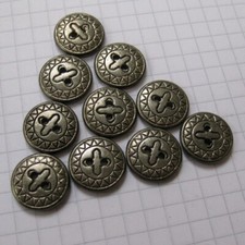 10 Small Flat Patterned Pewter