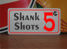 Shank Shots 5 cents Metal Sign for Golf Course Club Driving Range Pro Shop shot