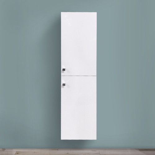 Bathroom white unit tall boy - unit,