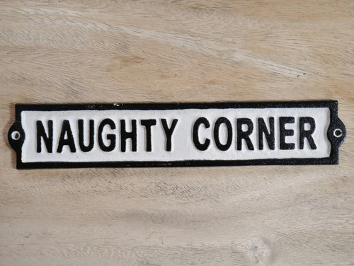 Humorous cast iron sign - cast,