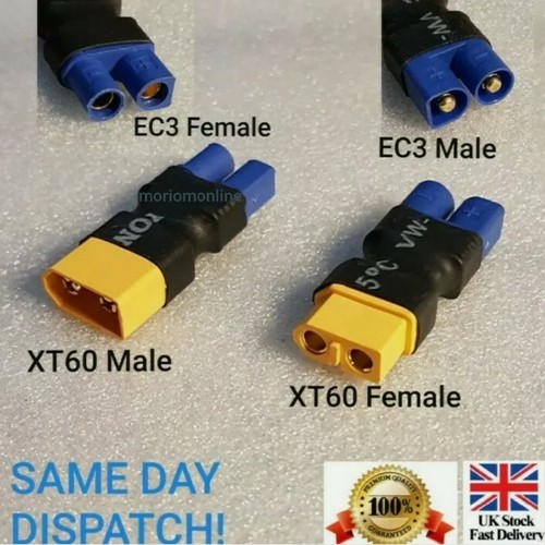 Ec3 xt60 female male - male, plug