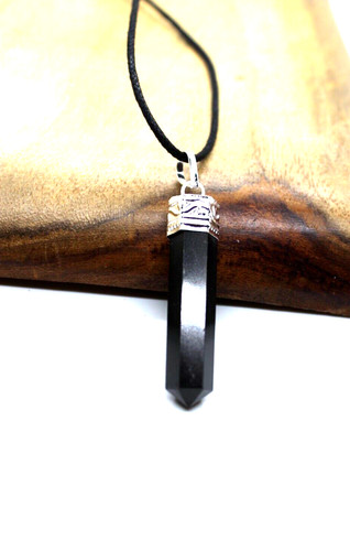 Black tourmaline necklace - tourmaline,