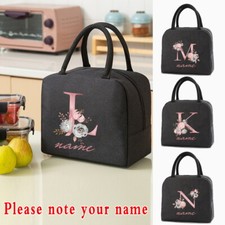 Personalised Custom names Black Insulated Lunch Bag Cool Bag Food Storage UK