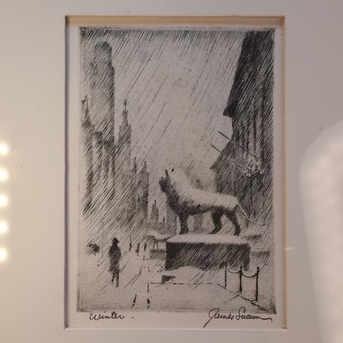 James swann original etching - james,