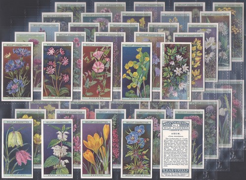 Wills full set wild flowers - set-,