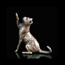 Bronze Cat Sitting Richard Cooper Foundry Cast Sculpture Butler & Peach 2025