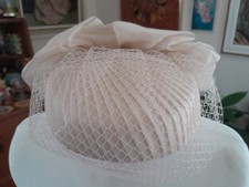 Vintage Pill Box Hat Silk