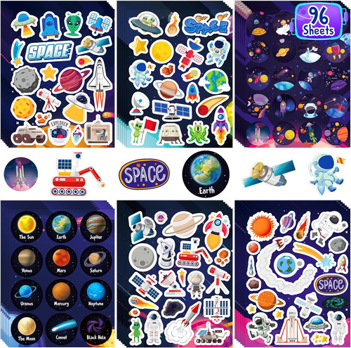 Sheets space stickers - 96,