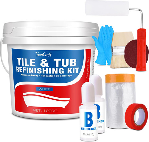 Tub tile refinish kit 1000g - tile,