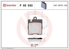 P50033 BRAKE PAD SET, DISC