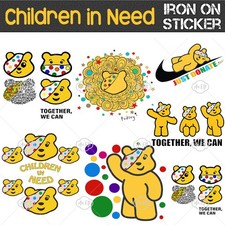 Pudsey Bear Children In Need 2025 Iron On Transfer Tshirt Sticker Spotty Day